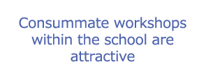 Consummate workshops within the school are attractive