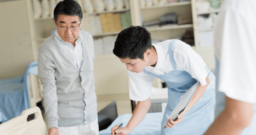 ベッドメイキング実習