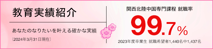 教育実績紹介 あなたのなりたいを叶える確かな実績