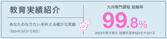 教育実績紹介 あなたのなりたいを叶える確かな実績