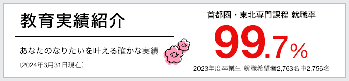 教育実績紹介 あなたのなりたいを叶える確かな実績